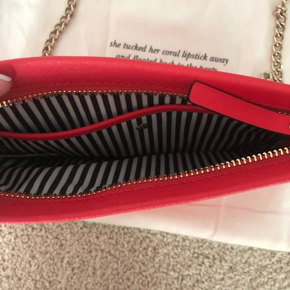 Kate Spade ♠️ Clutch with gold chain - Picture 4 of 5